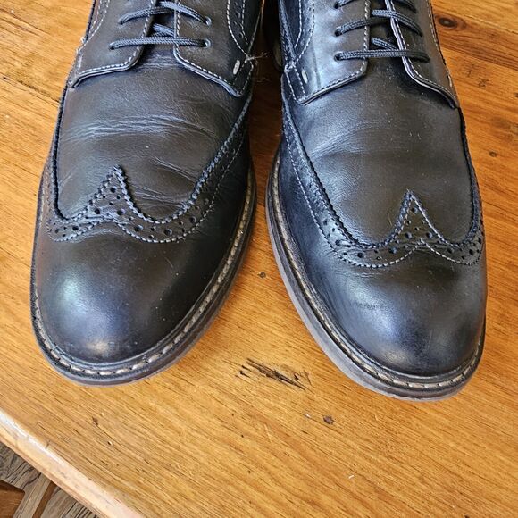 Men's VIONIC Bruno Oxford Wing Tip Lace Up Shoes Black Leather US Size 11M - Picture 4 of 7